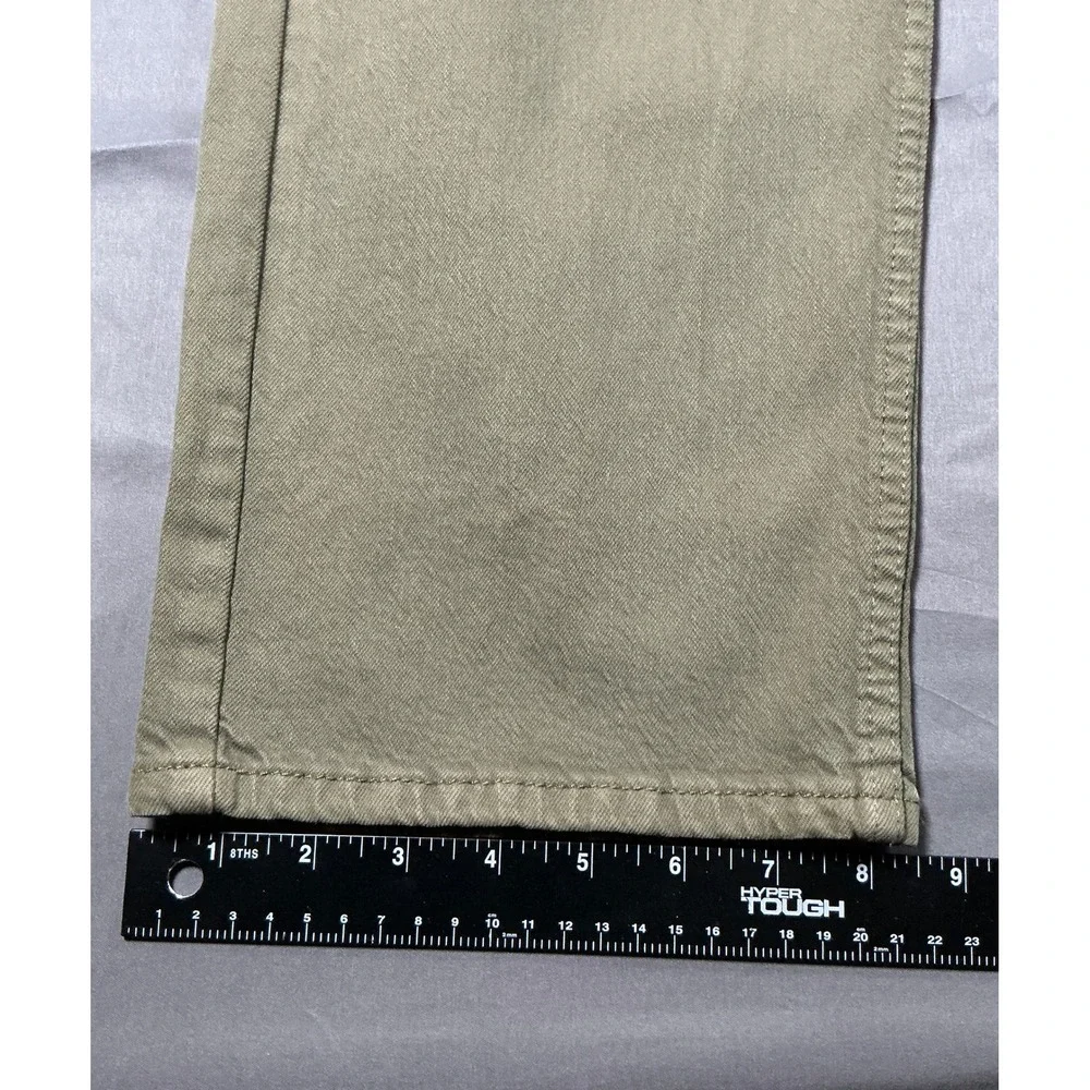 Levis 505 Regular Fit Mens 38x32 Olive Green Eco Ease Straight Leg Pants New